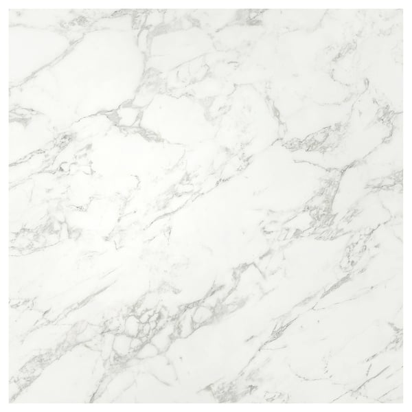 SIBBARP Revêtement mural sur mesure, blanc effet marbre scintillant/stratifié, 1 m²x1.3 cm