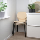 SIGTRYGG Chaise, bouleau/Sefast noir