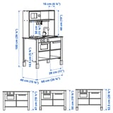 SILLTRUT Mini cuisine, gris, 68x40x100 cm