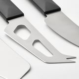 SKÄRLÅNGA Couteau à fromage, lot de 3, acier inoxydable/noir