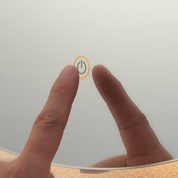 SKEJSEL Miroir avec éclairage intégré, rond intensité lumineuse réglable
