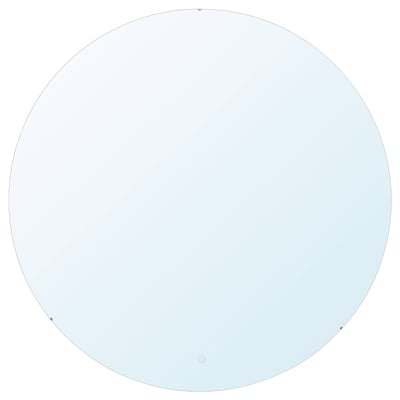 SKEJSEL Miroir avec éclairage intégré, rond intensité lumineuse réglable