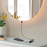 SKEJSEL Miroir avec éclairage intégré, rond intensité lumineuse réglable