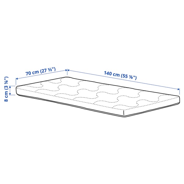 SKÖNAST Matelas mousse pour lit bébé, 70x140x8 cm