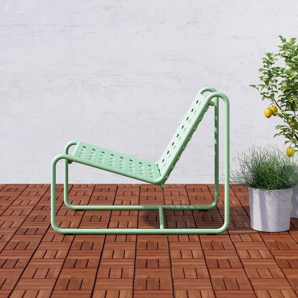 SKOGSÖN Fauteuil, vert clair extérieur