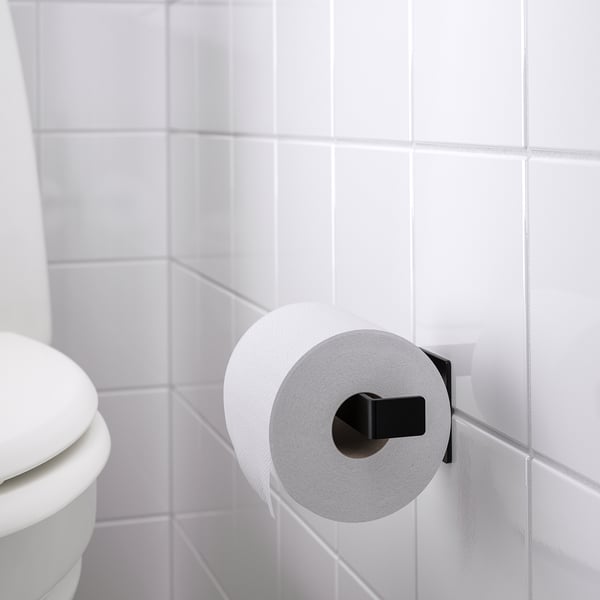 SKOGSVIKEN Porte-rouleau WC, noir