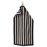 SLÅNHÖSTMAL Serviette de toilette, noir/beige clair rayé, 40x70 cm