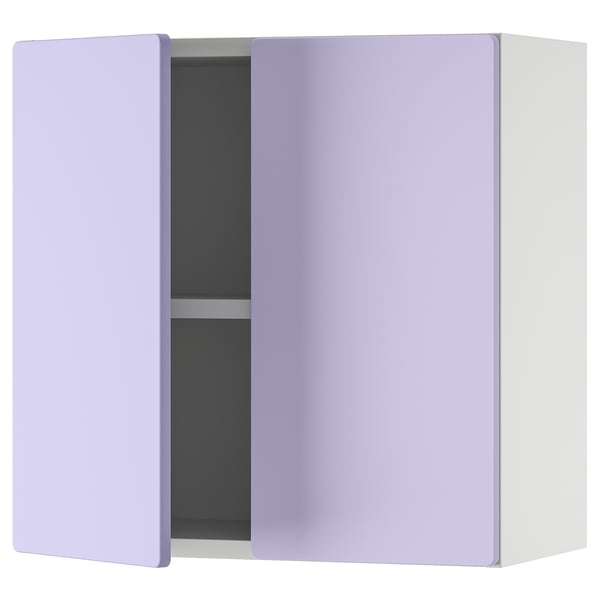 SMÅSTAD Élément mural, blanc mauve/avec 1 tablette, 60x32x60 cm