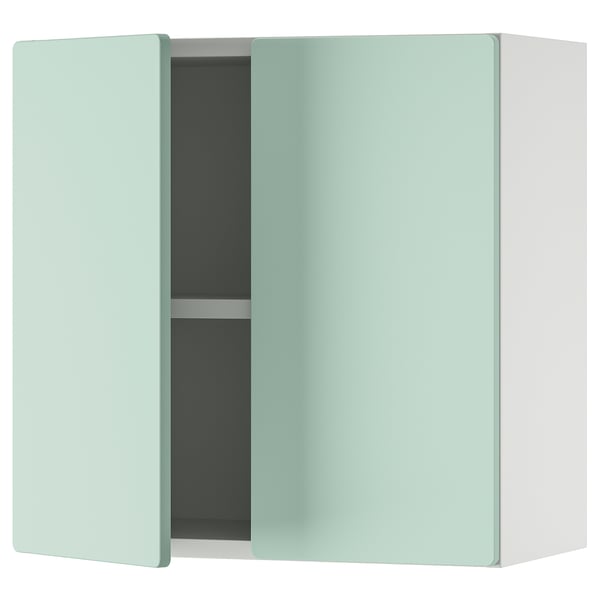 SMÅSTAD Élément mural, blanc vert clair/avec 1 tablette, 60x32x60 cm