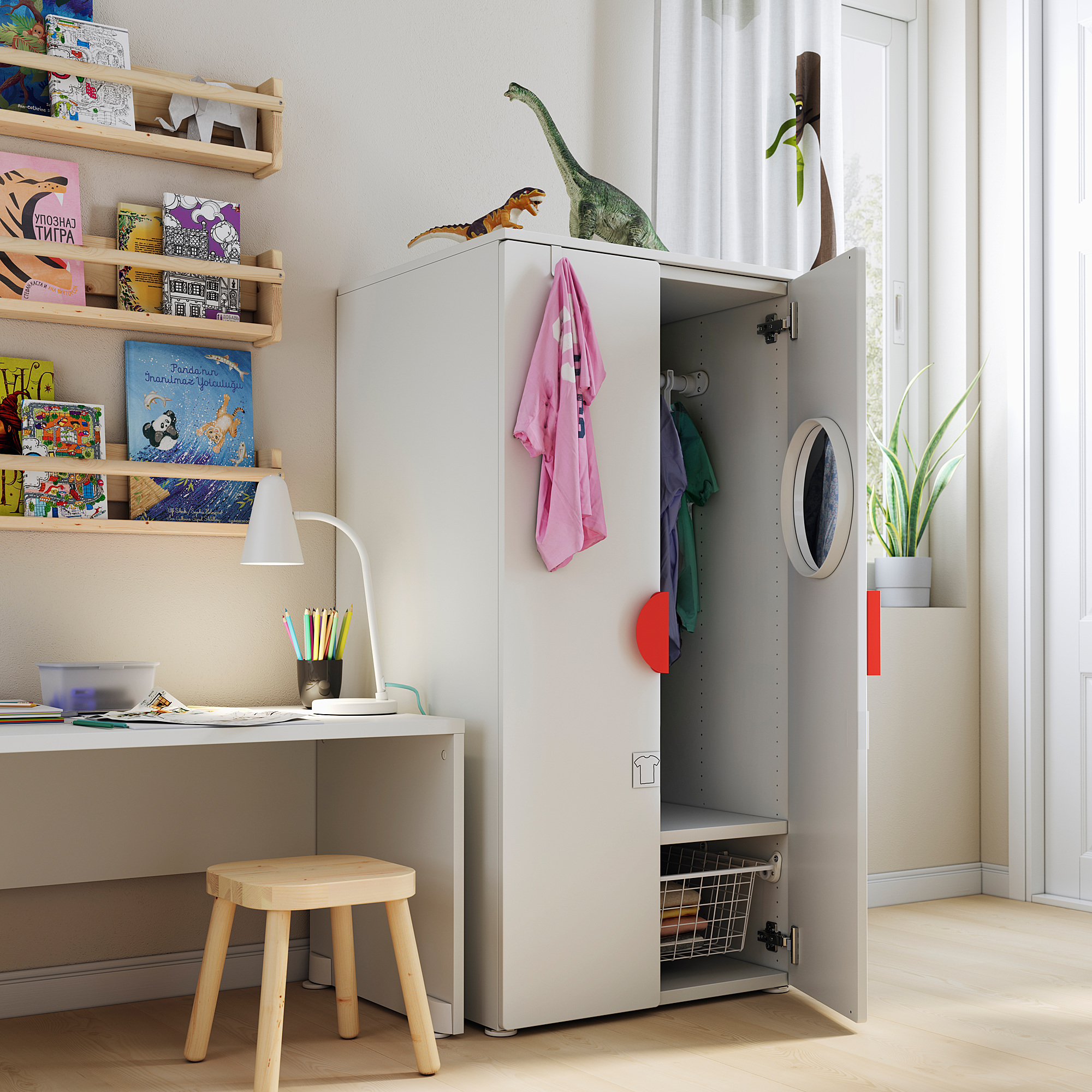 SMÅSTAD / PLATSA Armoirependerie blanc/gris IKEA Suisse