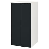 SMÅSTAD / PLATSA Armoire-penderie, blanc surface tableau noir/avec 3 tablettes, 60x57x123 cm