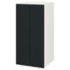 Option: SMÅSTAD / PLATSA Armoire-penderie, blanc surface tableau noir/avec 3 tablettes, 60x57x123 cm