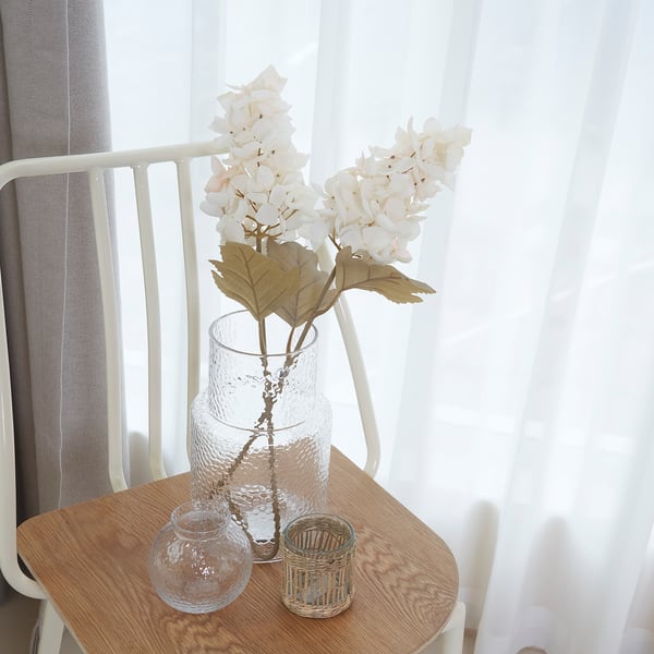 SMYCKA Fleur artificielle, hydrangea/rose clair, 65 cm