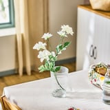 SMYCKA Fleur artificielle, intérieur/extérieur Dahlia/blanc, 66 cm