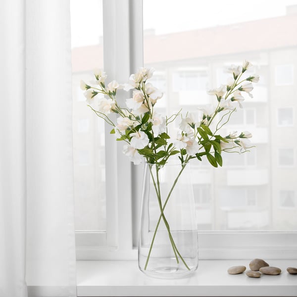 SMYCKA Fleur artificielle, pois de senteur/blanc, 60 cm - IKEA Suisse