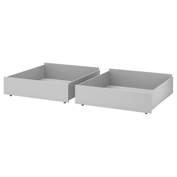 SMYGA Rangement lit, gris clair, 99x91x29 cm