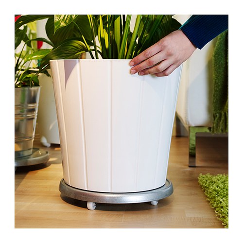 socker porte plantes roulant interieur exterieur acier zingue 31 cm ikea suisse