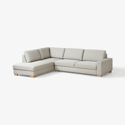 SÖRVALLEN Canapé d'angle, 4 places, sans accoudoir à gauche/Viarp beige/brun