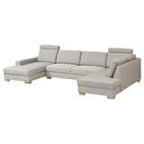 SÖRVALLEN Canapé d'angle, 5 places, avec méridienne, gauche/Viarp beige/brun