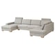 SÖRVALLEN Canapé d'angle, 5 places, avec méridienne, gauche/Viarp beige/brun