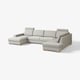 SÖRVALLEN Canapé d'angle, 5 places, avec méridienne, gauche/Viarp beige/brun