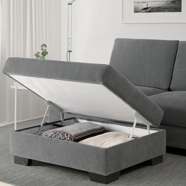 SÖRVALLEN Repose-pieds av rangement, Tallmyra gris moyen