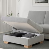 SÖRVALLEN Repose-pieds av rangement, Tallmyra noir/blanc