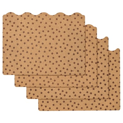SOLABBORRE Set de table, liège/à pois, 42x32 cm