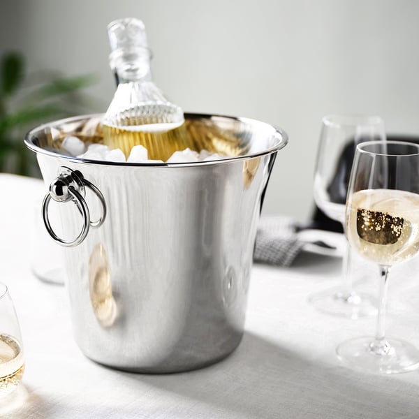 SOLDRÄNKT Seau à vin/champagne, acier inoxydable, 20 cm