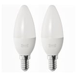 SOLHETTA Ampoule à LED E14 470 lumen, flamme/opalin