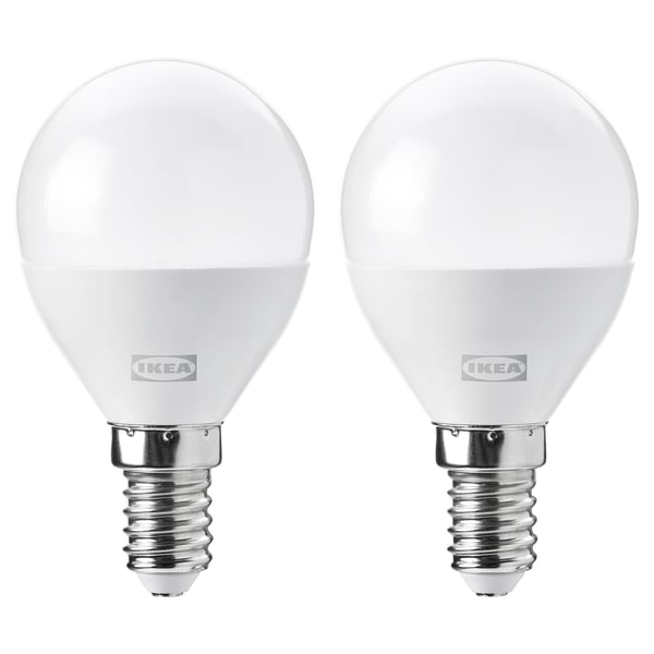 SOLHETTA Ampoule LED E14 806 lumen, intensité lumineuse réglable/globe opalin, 45 mm