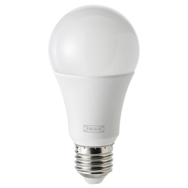 SOLHETTA Ampoule LED E27 1521 lumen, intensité lumineuse réglable/globe opalin