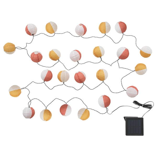 Solvinden Guirlande Lumineuse A Led 24 Amp Exterieur Energie Solaire Globe Multicolore Ikea Suisse