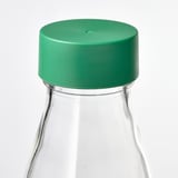 SPARTANSK Bouteille à eau, verre transparent/vert, 0.5 l