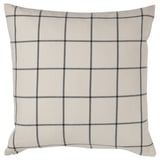 SPIKKLUBBA Housse de coussin, blanc cassé/noir, 50x50 cm