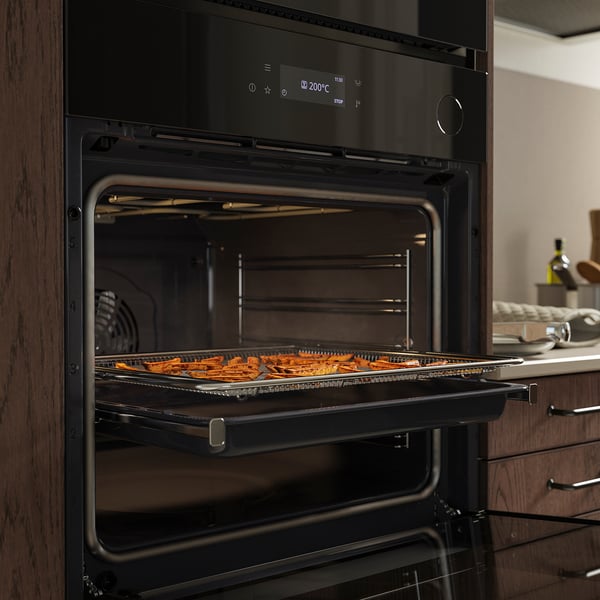 SPJUTBO Four à chaleur pulsée, fonction vapeur combinée air fryer/noir IKEA 700