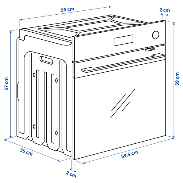 SPJUTBO Four à chaleur pulsée, fonction vapeur combinée air fryer/noir IKEA 700