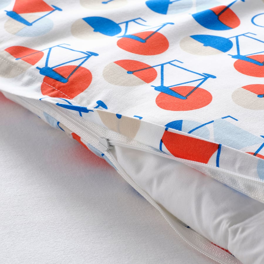 SPORTSLIG Housse de couette et 1 taie, motif vélo, 150x200/50x60 cm