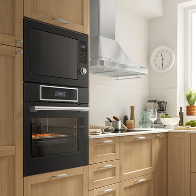 STENABY Four à chaleur pulsée, air fryer pyrolyse/noir IKEA 700