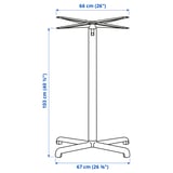 STENSELE Piètement en croix, anthracite, 103 cm