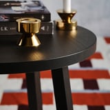 STOCKHOLM 2025 Table d'appoint, plaqué chêne brun foncé, 55 cm