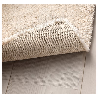 STOENSE Tapis, poils ras, blanc cassé, 200x300 cm