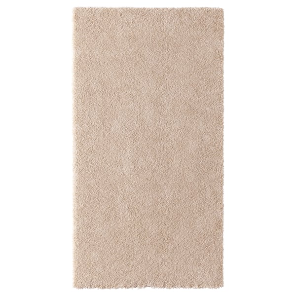 STOENSE Tapis, poils ras, blanc cassé, 80x150 cm