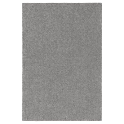 STOENSE Tapis, poils ras, gris moyen, 200x300 cm