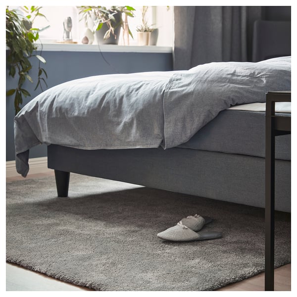 STOENSE Tapis, poils ras, gris moyen, 170x240 cm