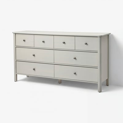 STOREMOLLA Commode 8 tiroirs, beige-gris clair teinté, 171x50x91 cm