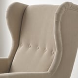 STRANDMON Fauteuil avec repose-pieds, Kelinge beige