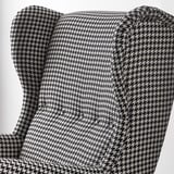 STRANDMON Fauteuil avec repose-pieds, Vibberbo noir/beige
