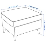 STRANDMON Repose-pieds, Vibberbo noir/beige