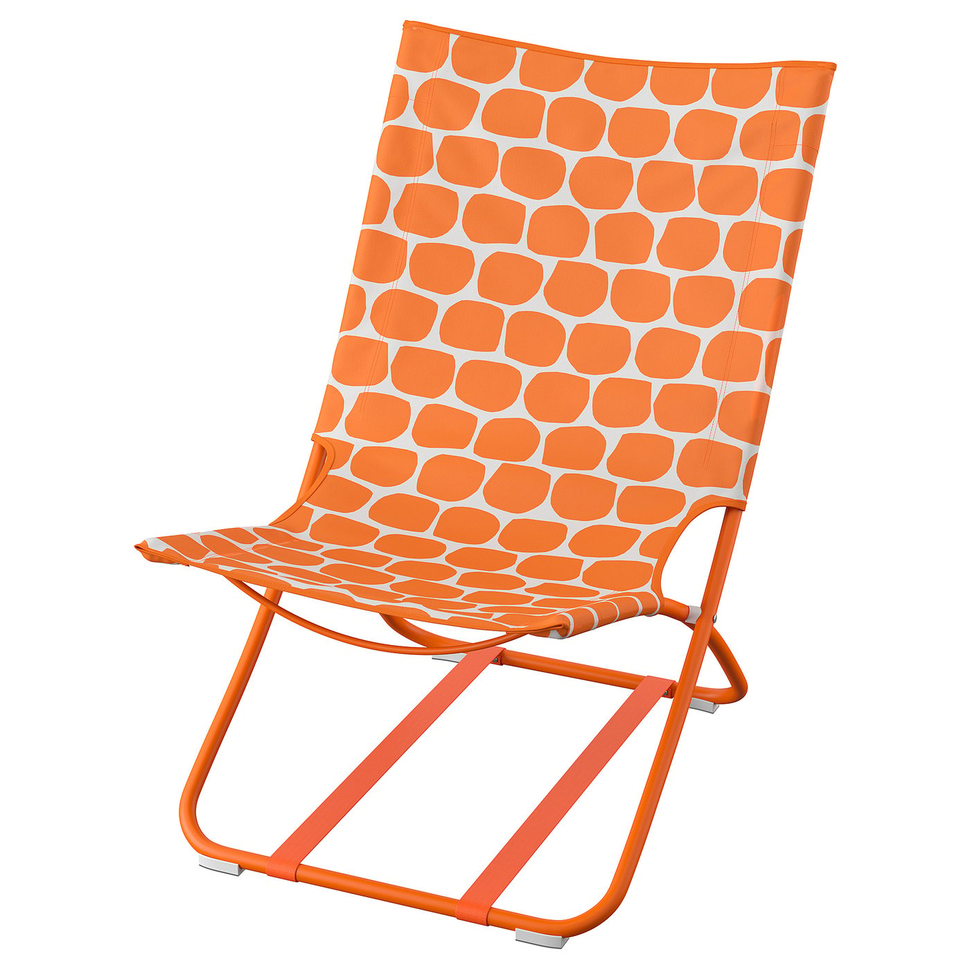 STRANDÖN Chaise de plage, orange vif